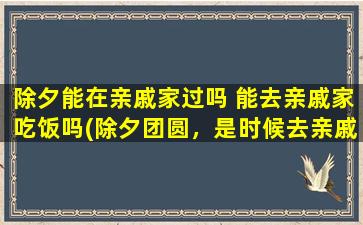 除夕能在亲戚家过吗 能去亲戚家吃饭吗(除夕团圆，是时候去亲戚家吃顿饭了！)